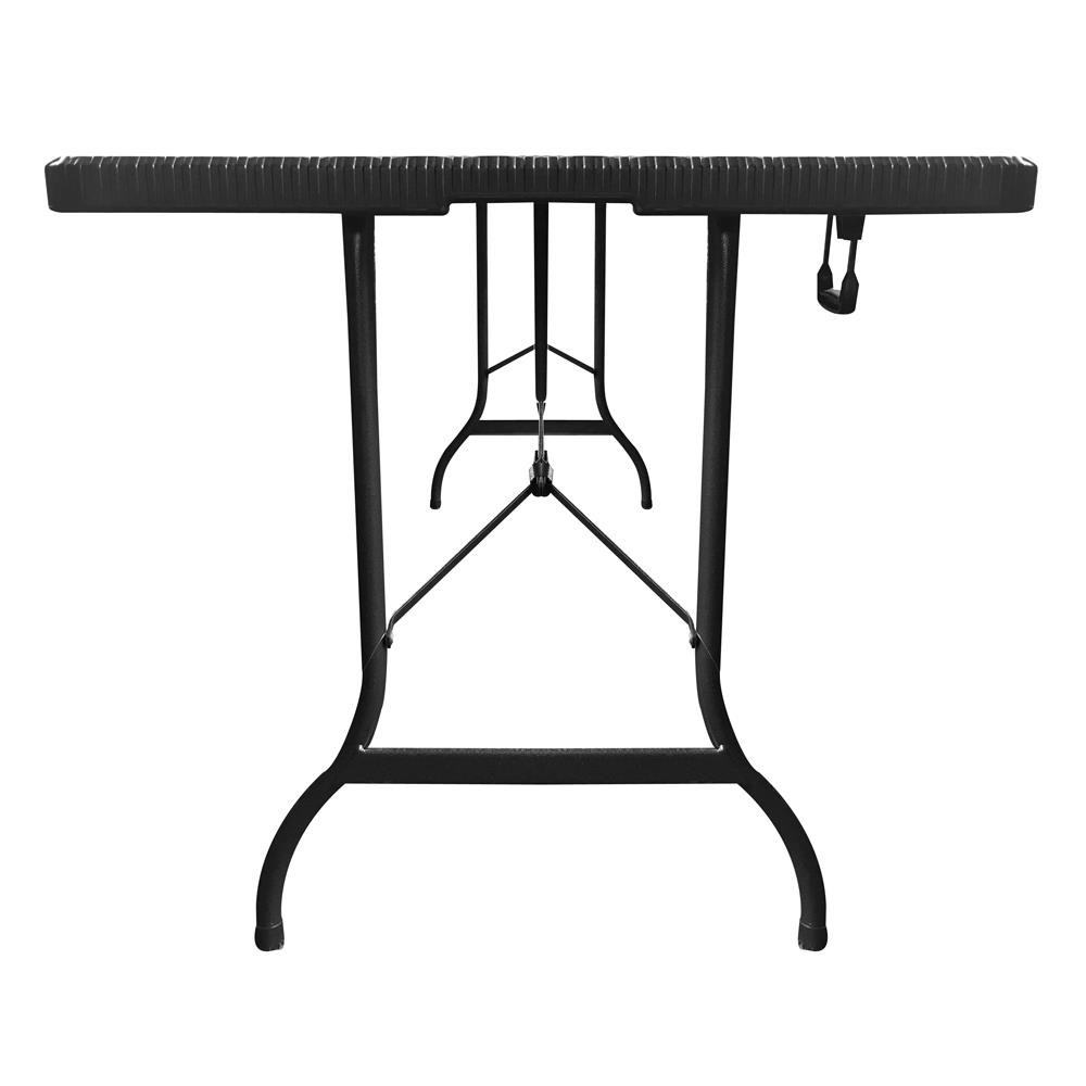 เฟอร์นิเจอร์ปิคนิค-โต๊ะอเนกประสงค์พับลายหวาย-hdpe-sure-fr-180-180-ซม-สีดำ-เฟอร์นิเจอร์นอกบ้าน-สวน-อุปกรณ์ตกแต่ง-folding