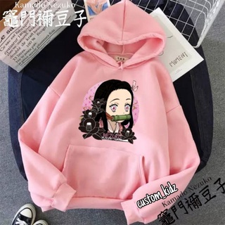 Nezuko DEMON SLAYER TOKYO เสื้อกันหนาวมีฮู้ด ลายการ์ตูนญี่ปุ่น สําหรับเด็ก