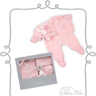 Kalooชุดของขวัญสำหรับเด็กแรกเกิด 4 ชิ้น 4 pcs Pink Gift Set