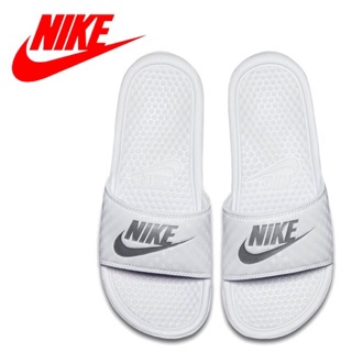 Nike Benassi JDI สีขาวคริสตัลโลโก้เงิน แท้💯%จากช้อป