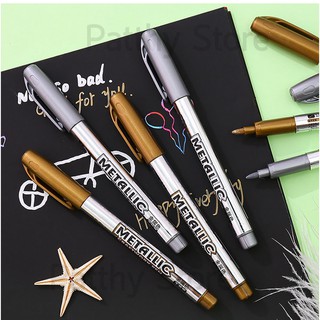 พร้อมส่ง ส่งไว⚡ ปากกาเมทัลลิก ปากกาสีทอง ปากกาสีเงิน ปากกาเขียนบอร์ด ปากกาเขียนการ์ด ปากกาทอง ปากกาเงิน ทอง เงิน