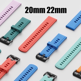 22mm 20mm Xiaomi mi watch Strap Silicone Soft Haylou LS02 Amazfit Huawei Samsung Garmin Ticwatch Realme Bracelet Band