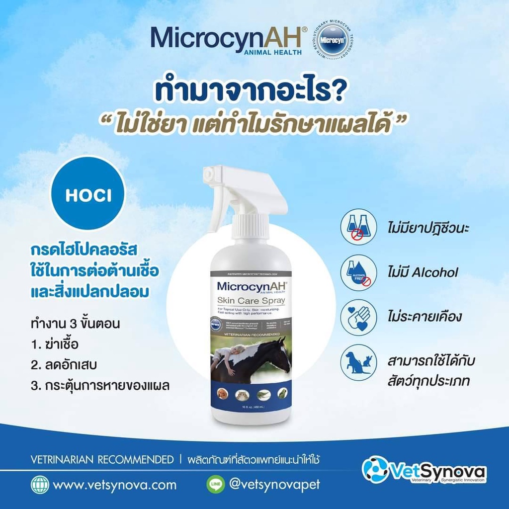 ภาพหน้าปกสินค้าถูกสุด สเปรย์พ่นแผล Microcyn AH Wound & Skin Care Spray สเปรย์ฆ่าเชื้อ ฟื้นฟูผิวหนัง ลดการระคายเคือง จากร้าน farmluckpetshop บน Shopee