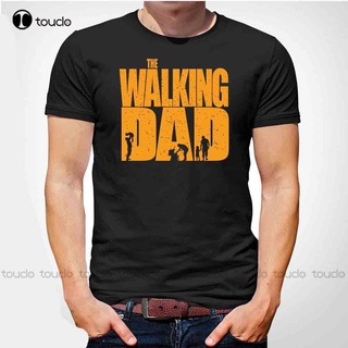 [S-5XL] ใหม่ เสื้อยืดลําลอง แขนสั้น พิมพ์ลาย The Walking Dad แฟชั่นฤดูร้อน สําหรับผู้ชาย สีเทาเข้ม ให้เป็นของขวัญวันเกิด