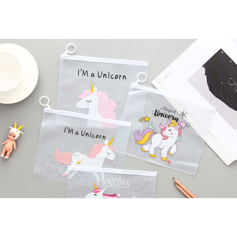 กระเป๋าซิปลอค-unicorn-กันน้ำ-ใส่เครื่องเขียน-ลายม้ายูนิคอร์น-หวานแหวว