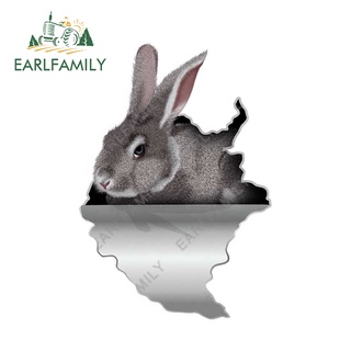 Earlfamily สติกเกอร์ ลายกระต่าย กันน้ํา ขนาด 13 ซม. x 9 ซม. สําหรับติดตกแต่งรถยนต์ รถจักรยานยนต์ โน๊ตบุ๊ค