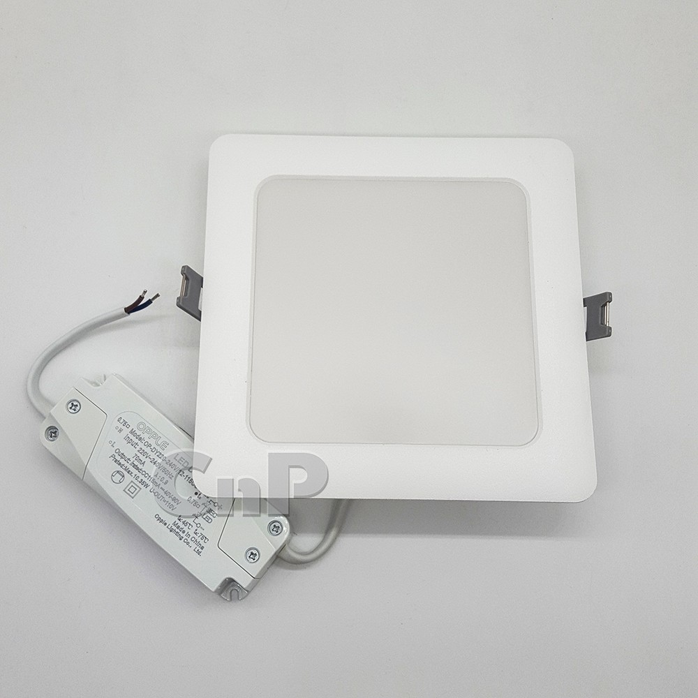 ภาพหน้าปกสินค้าOPPLE โคมไฟดาวน์ไลท์ฝังฝ้า 16.2 ซม. Panel LED หรี่แสงได้ 12W รุ่น DL-RC-ESIII S150 แสงเหลือง Warm White จากร้าน cnp_electric บน Shopee