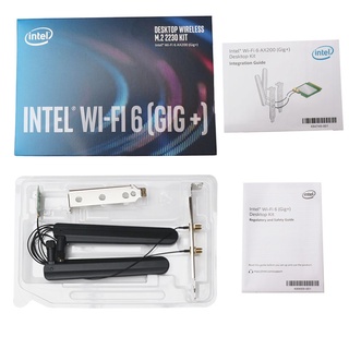 ภาพขนาดย่อของภาพหน้าปกสินค้าINTEL AX200 WIFI 6 (GIG+) DESKTOP KIT Wireless Adapter (M.2 key E) (AX200.NGWG.DTK) จากร้าน hardware_corner บน Shopee ภาพที่ 4