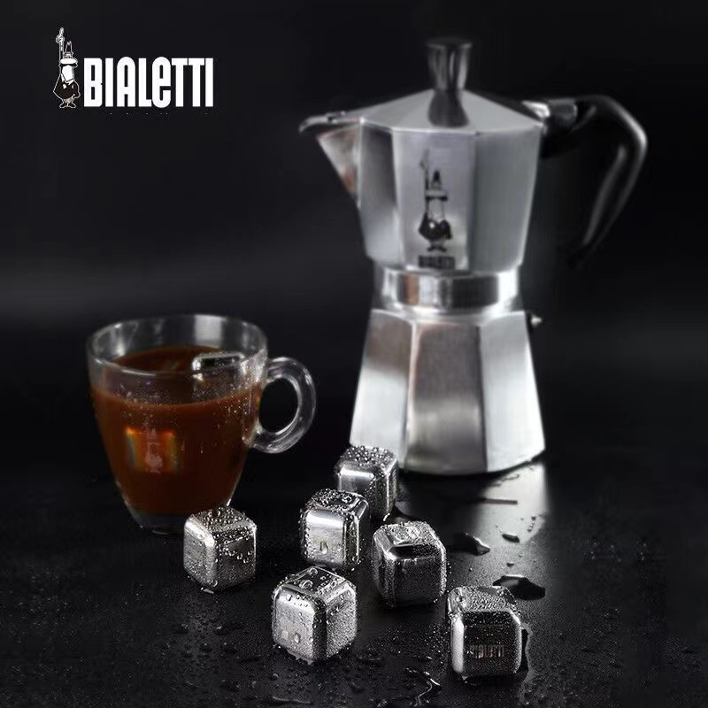 พร้อมส่ง-bialetti-ก้อนน้ำแข็งสแตนเลส-ก้อนน้ำแข็งเทียม-น้ำแข็งเหล็ก-น้ำแข็งสแตนเลส-ice-cube-ไม่มีวันละลาย