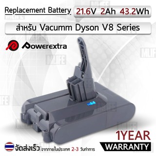 MLIFE - รับประกัน 1 ปี - แบตเตอรี่ Dyson V8 เครื่องดูดฝุ่น 21.6V 2Ah สำหรับ Battery Dyson V8 Absolute, Dyson V8 Animal