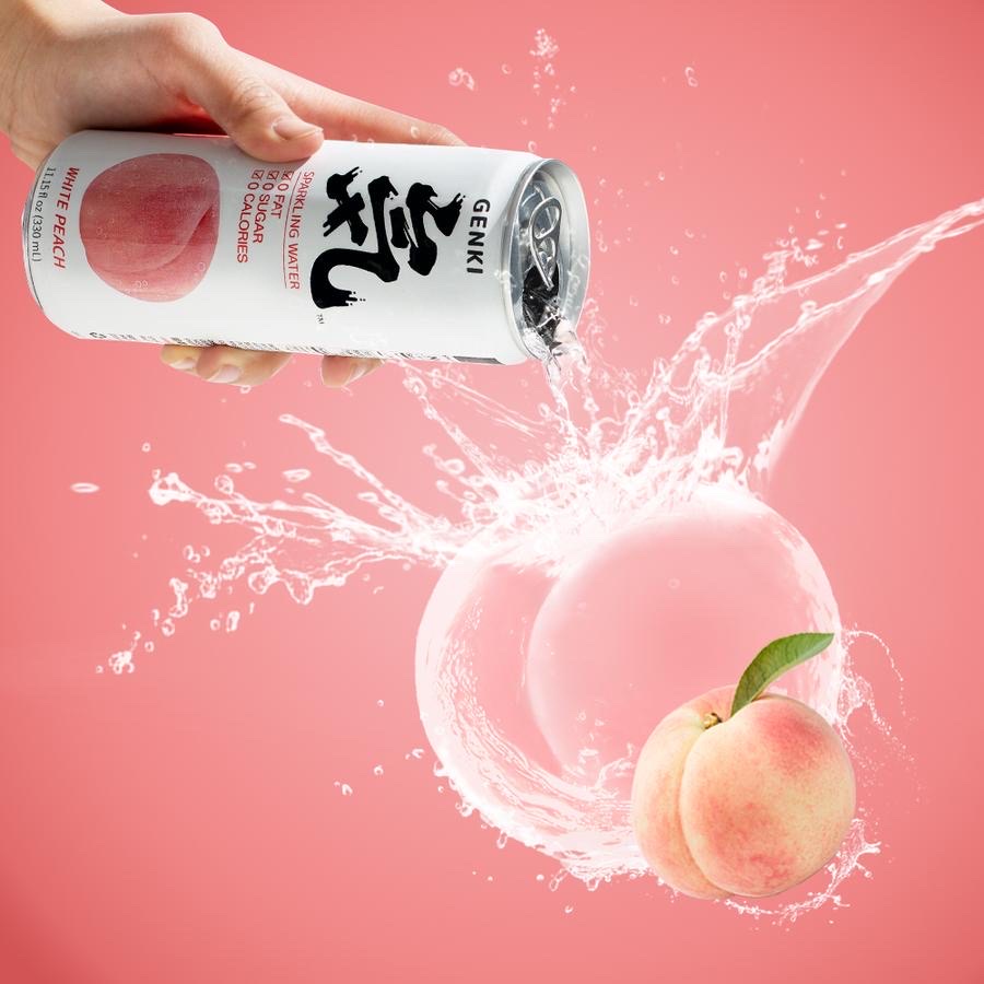 ภาพสินค้าอร่อย 0แคล เครื่องดื่มนำเข้า โซดากลิ่นพีชและส้ม ไร้น้ำตาล 0Cal Sparkling Soda 元气森林 气泡水 无糖 330ml จากร้าน qseqseqiubo บน Shopee ภาพที่ 3