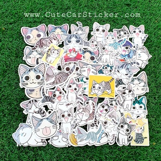 สติ๊กเกอร์ แมวจี้ ติดแน่น กันน้ำ ติดกระเป๋าเดินทาง โน้ตบุ้ค (50 ชิ้น) cat sticker