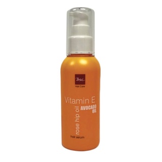 Bsc Hair Serum Vitamin E (Rose hip oil &amp; Avocado oil) 120 ml. บีเอสซี เซรั่มบำรุงเส้นผม ผสม วิตามิน อี