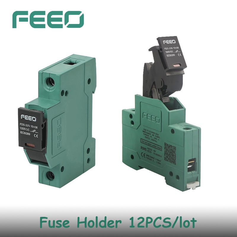 feeo-din-rail-dc-fuse-holder-automatic-ce-dc-pv-32-amp-10x38-1000v-electronic-solar-fuse-holder-ce-tuv-certificate-12pcs