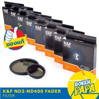 K&amp;F Filter ND Fader ( ND2 - ND400 ) C-Series Blue Coating ( ND Filter ) มีหลายขนาดให้เลือก KF Neutral Density ฟิลเตอร์