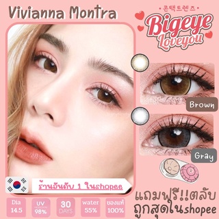 คอนแทคเลนส์🌈Vivianna🌈 Brown/Gray (Montra) ขนาดบิ๊กอาย💖