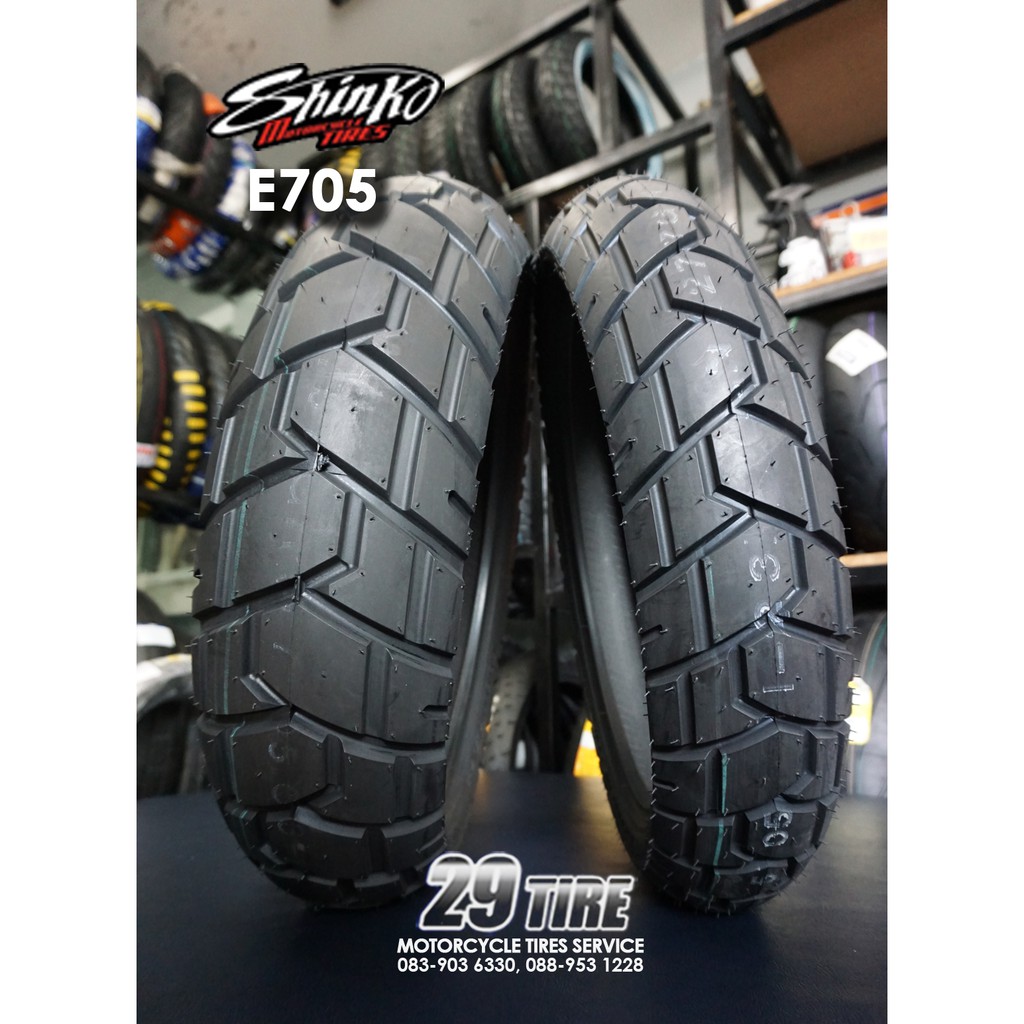 🔹พร้อมส่ง🔹ยาง Shinko E705 ลายกึงวิบาก ใส่ CB500x, Versys650, NC750 120/ ...