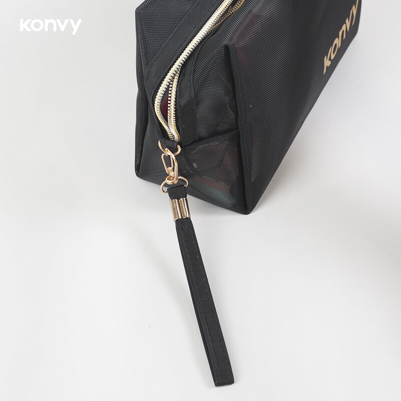 ภาพสินค้าคอนวี่ Konvy Mesh Square Octagon Bag กระเป๋าตาข่ายสีดำ ทรงสี่เหลี่ยม. จากร้าน konvy_officialshop บน Shopee ภาพที่ 4