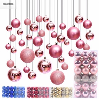 【DREAMLIFE】36-X Glitter-Christmas Ball Ornament Hanging-Bauble Balls Decoration For Merry