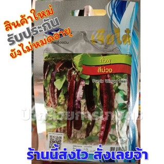 เมล็ดถั่วพู สีม่วง เมล็ดพันธุ์ผักเจียไต๋ ซอง15 บาท ถั่วพู ถั่วพูสีม่วง ถั่วพูม่วง