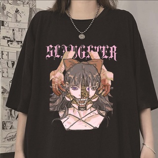 เสื้อยืดโอเวอร์ไซส์[] เสื้อยืด คอกลม ทรงหลวม พิมพ์ลาย สไตล์สตรีท ฮาราจูกุ สําหรับผู้หญิงS-3XL