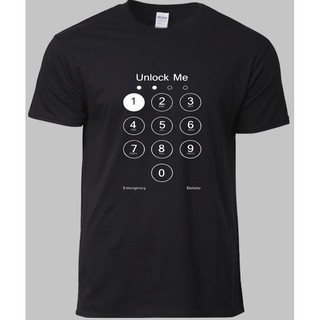 เสื้อยืดผ้าฝ้ายพิมพ์ลายคลาสสิก เสื้อยืด พิมพ์ลาย Unlock Me Statement อินเทรนด์