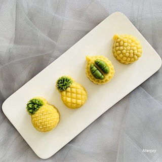 Joy แม่พิมพ์ขนมไหว้พระจันทร์ 50 กรัมพร้อมแสตมป์ 3D Durian Durian Bean สําหรับทําเค้กเบเกอรี่