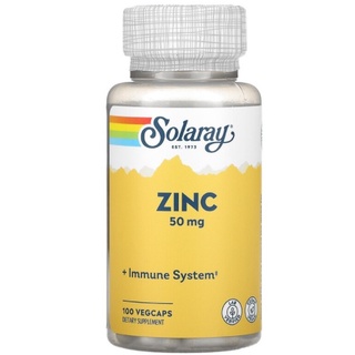 ภาพหน้าปกสินค้าซิงค์ Solaray, Zinc, 50 mg, 100 VegCaps ที่เกี่ยวข้อง