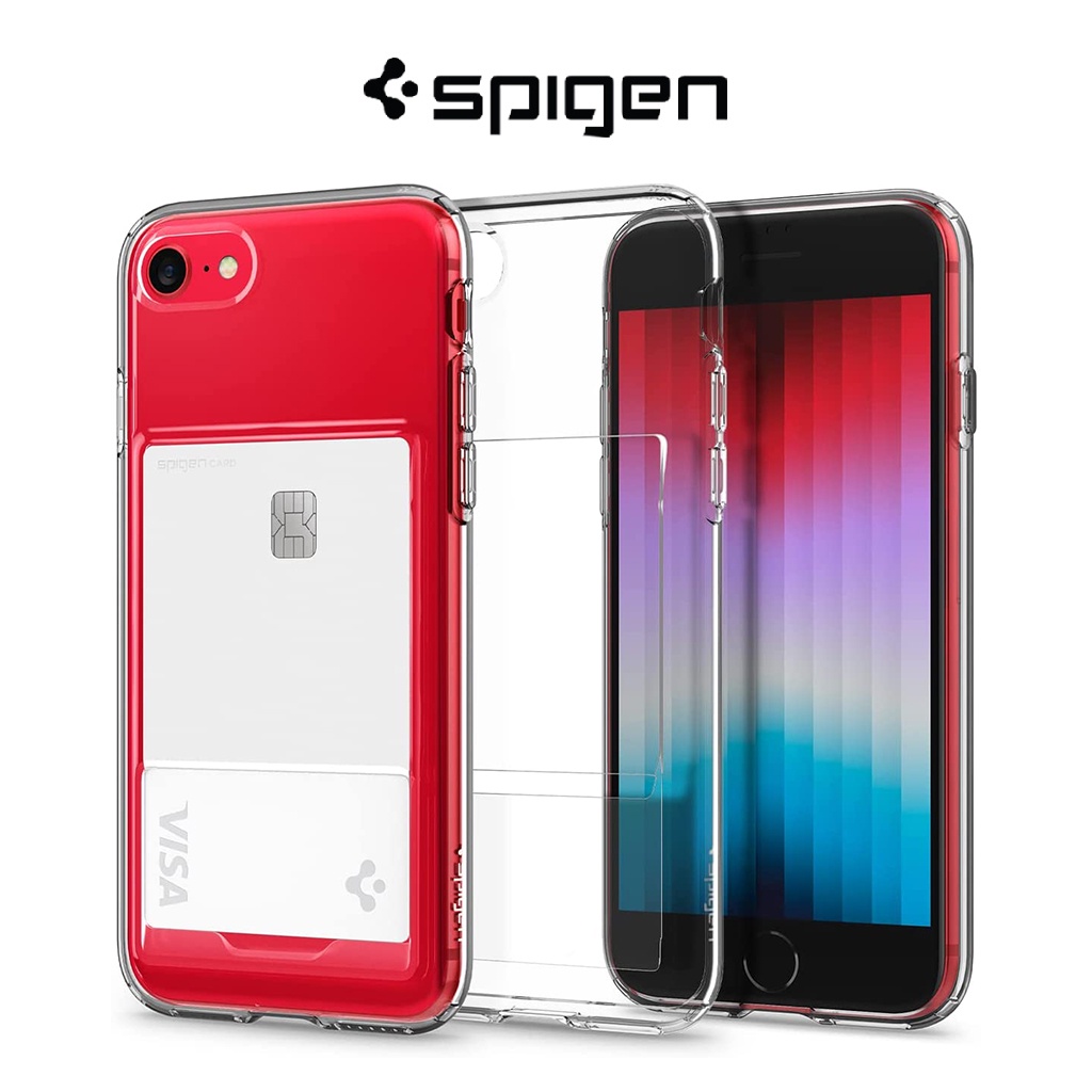 spigen-เคสคริสตัล-มีช่องใส่บัตรในตัว-สําหรับ-iphone-se-2022-2020-iphone-8-iphone-7