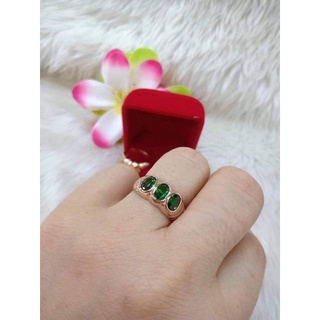 แหวนข้อมะขาม#แหวนนาค#แหวนพลอยสีเขียว