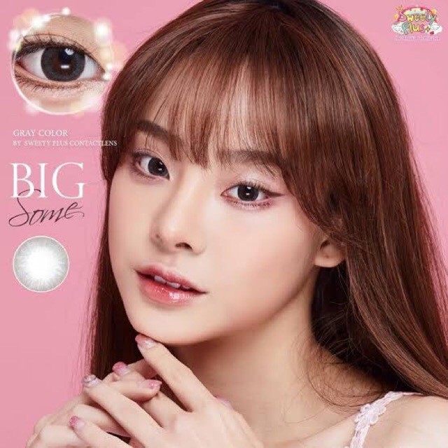 bigsome-gray-สีน้ำตาล-น้ำตาล-sweety-plus-contact-lens-bigeyes-mini-มินิ-คอนแทคเลนส์-ค่าสายตา-สายตาสั้น-สายตาปกติ-แฟชั่น