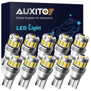 Auxito หลอดไฟแคนบัส LED W5W T10 สําหรับติดตกแต่งภายในรถยนต์ 10 ชิ้น