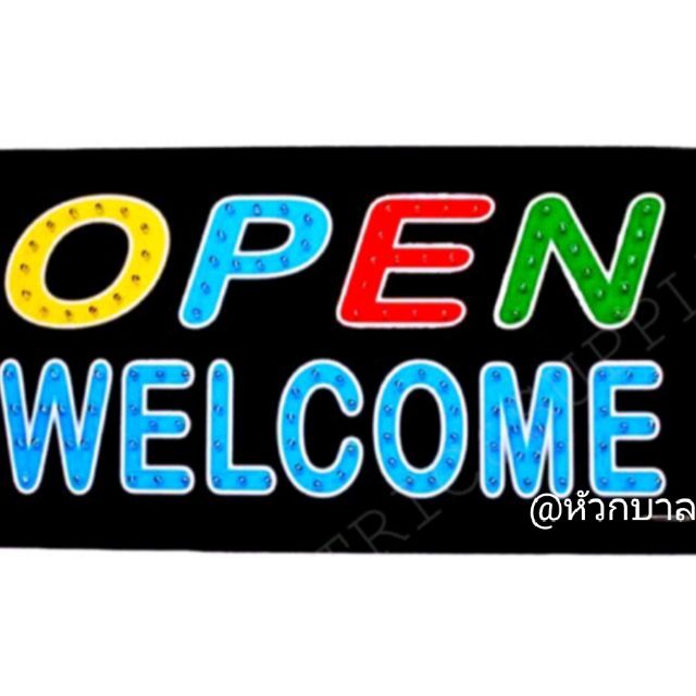 ป้ายไฟled-open-welcome-ตกแต่งหน้าร้าน