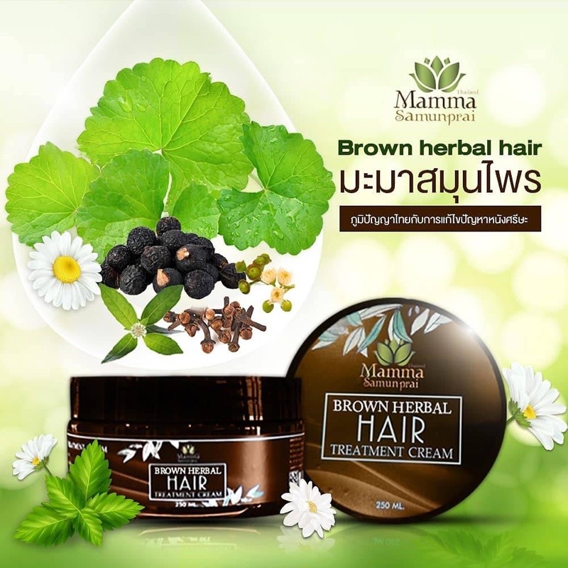 ภาพสินค้าBlack & Brown Herbal Hair Treatment จากร้าน mamma_samunpraioffical บน Shopee ภาพที่ 1