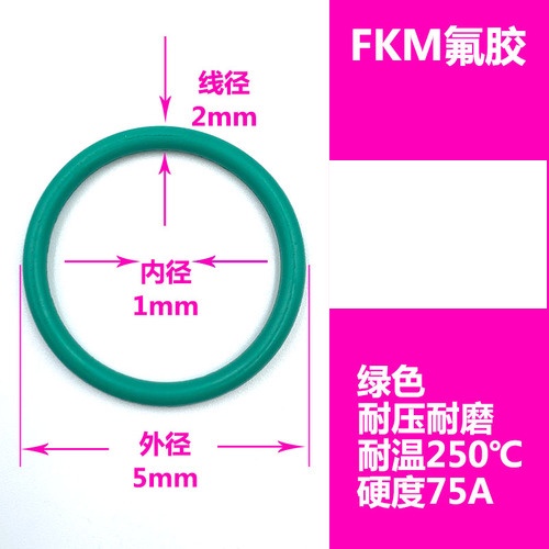 [QA2] แหวนปิดผนึกสีเขียว FKMฟลูออรีนยางโอริง OD: 5-60 มม. * CS: 2 มม. ...