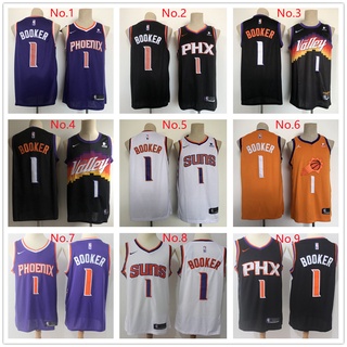 เสื้อกีฬาบาสเก็ตบอล ลายทีม NBA Phoenix Suns Jerseys Devin Booker Star Jerseys 9 สไตล์ สําหรับผู้ชาย