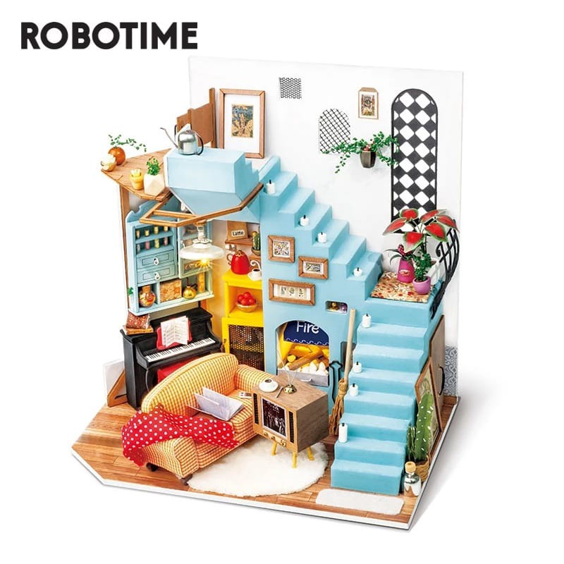 robotime-บ้านตุ๊กตา-บ้านจิ๋ว-diy-ชุด-joys-peninsula-living-room-dg141-ของพร้อมส่งทันที