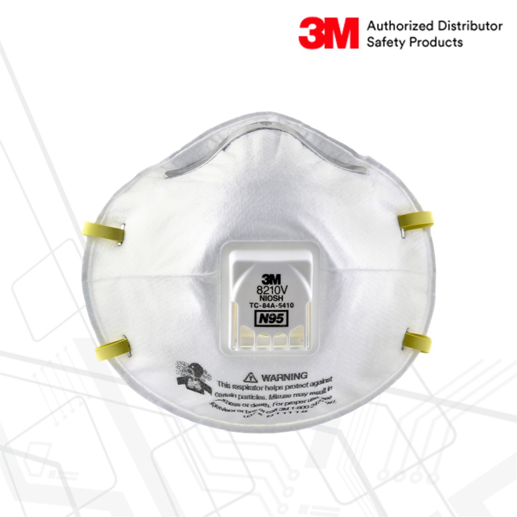 3M™ หน้ากากกรองฝุ่น N95 มีวาล์ว รุ่น 8210V 3M™ (10ชิ้น/กล่อง)