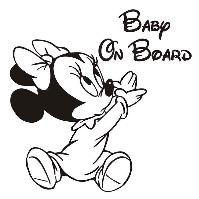 ภาพหน้าปกสินค้าBaby on Board - Mickey Mouse ยานยนต์ ป้ายสติกเกอร์  1Pc Disney Cartoon Fashion Car Doodle สติ๊กเกอร์ จากร้าน kids_toys_tower.th บน Shopee