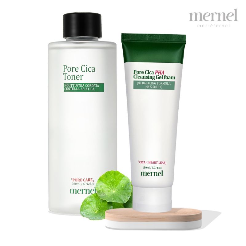 mernel-pore-cica-pha-โฟมล้างหน้าและโทนเนอร์เพื่อผิวที่บอบบางแพ้ง่ายโดยเฉพาะ