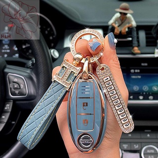 เหมาะสำหรับ Nissan กุญแจรถ Xuanyi Tianlai Qijun Qashqai Nissan Loulan Bluebird Jinke กระเป๋าหัวเข็มขัด