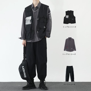 * เสื้อกั๊กผู้ชายสไตล์เกาหลี * Casual workers tactical vest mens Japanese tide brand functional style suit spring autum