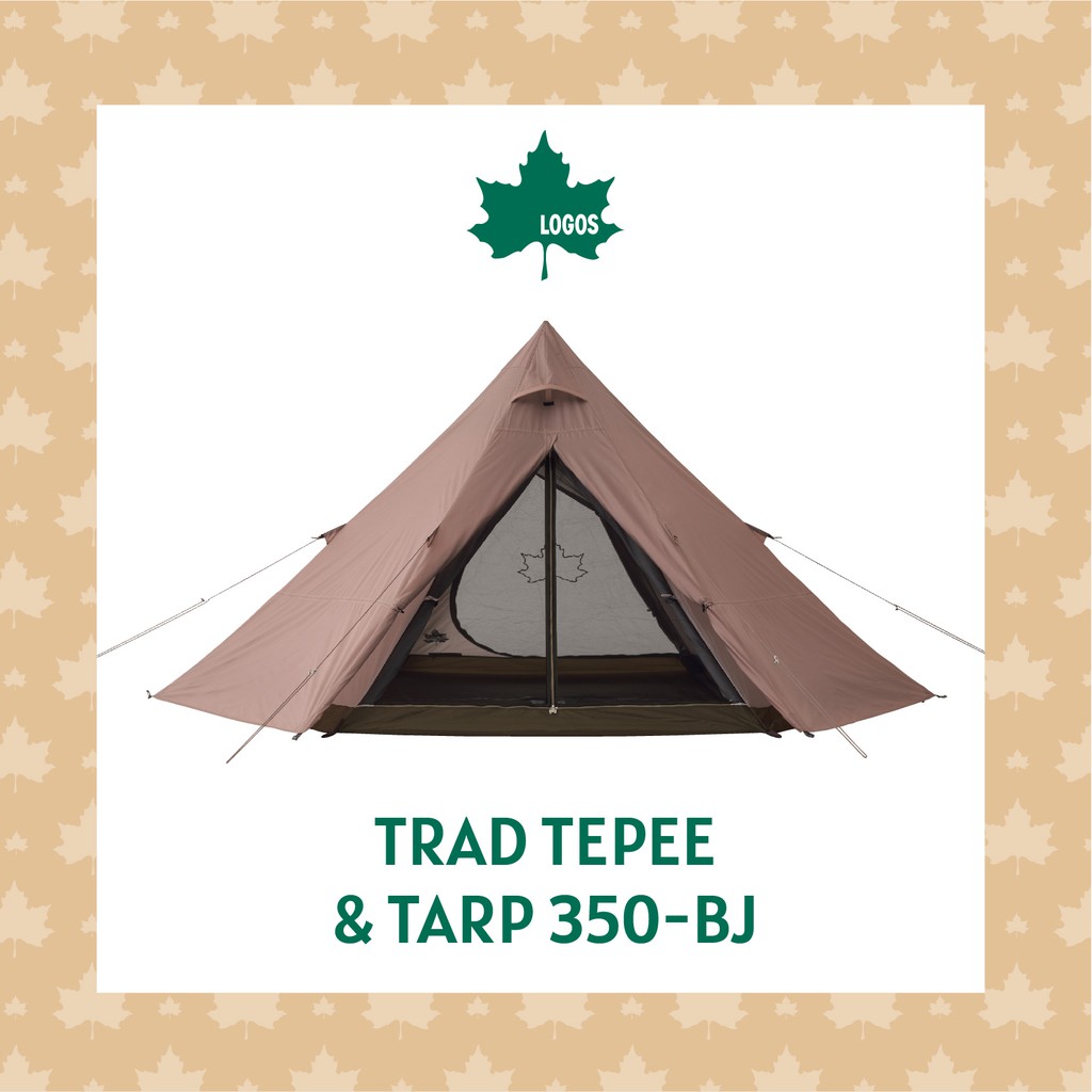 LOGOS เต็นท์กระโจม พร้อมฟลายชีท Trad Tepee & Tarp 350-BJ | Shopee