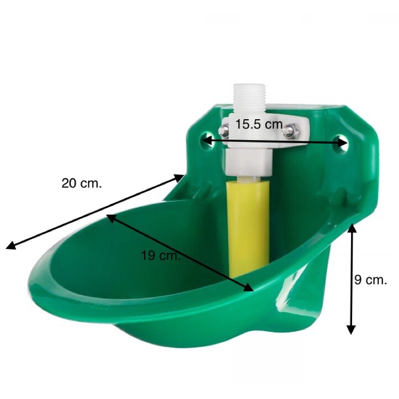 ถ้วยให้น้ำอัตโนมัติ-รุ่นพลาสติกวาล์วเป็นพลาสติก-พร้อมส่งจากไทย-น้ำหนักเบา-สำหรับ-ม้า-แพะ-หมู-แกะ-วัว-ควาย
