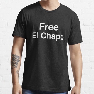 คอลูกเรือเสื้อยืดคอกลมเสื้อยืด ลาย El CHAPO NATION Joaquin Guzmonผ้าฝ้ายแท้