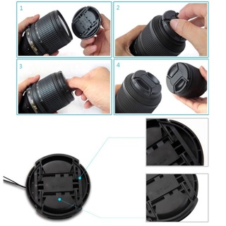 ภาพขนาดย่อของภาพหน้าปกสินค้า(ฝา) ฝาปิดเลนส์ พร้อมสายคล้อง lens cap ฝาปิดหน้าเลนส์ จากร้าน r_nice บน Shopee