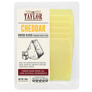 ภาพขนาดย่อของภาพหน้าปกสินค้าTaylor Natural Cheese Slice 150 g. เนเชอรัล ชีสสไลด์ ตราเทลเล่อร์ มี 4 แบบให้เลือก ขนาด 150g จากร้าน ewta.online บน Shopee