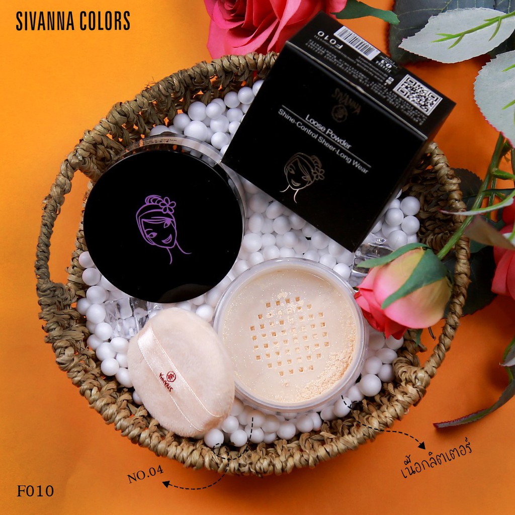 ภาพสินค้า((ของแท้)) ซีเวียน่า แป้งฝุ่นคุมมัน สิวันนา แป้งฝุ่น F010 Sivanna Colors Loose Powder Shine-Control Sheer-Long Wear จากร้าน beleaf บน Shopee ภาพที่ 5