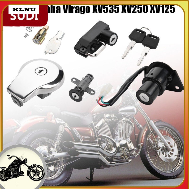 klnu-พร้อมส่ง-ชุดกุญแจล็อครถจักรยานยนต์-สําหรับ-yamaha-virago-xv535-xv250-xv125