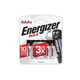 ถ่านอัลคาไลน์ AAA 1.5โวลต์ แพ็ค 6ก้อน Energizer Max